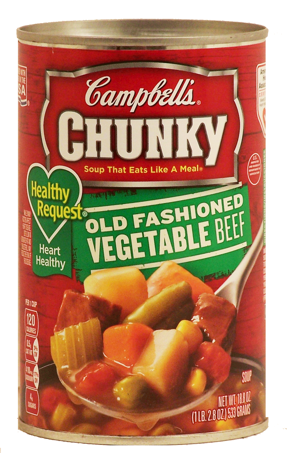 Campbell's Chunky Healthy Request; old fashioned vegetable beef prepared soup Full-Size Picture